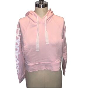 Happiness Pink Cotton Cropped Hoodie S/M